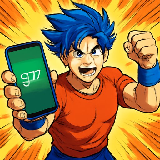 The g77 mobile menu on handheld phone